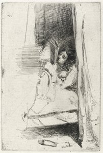 Leyendo en la cama (La zapatilla) 1858 de James Abbott McNeill Whistler